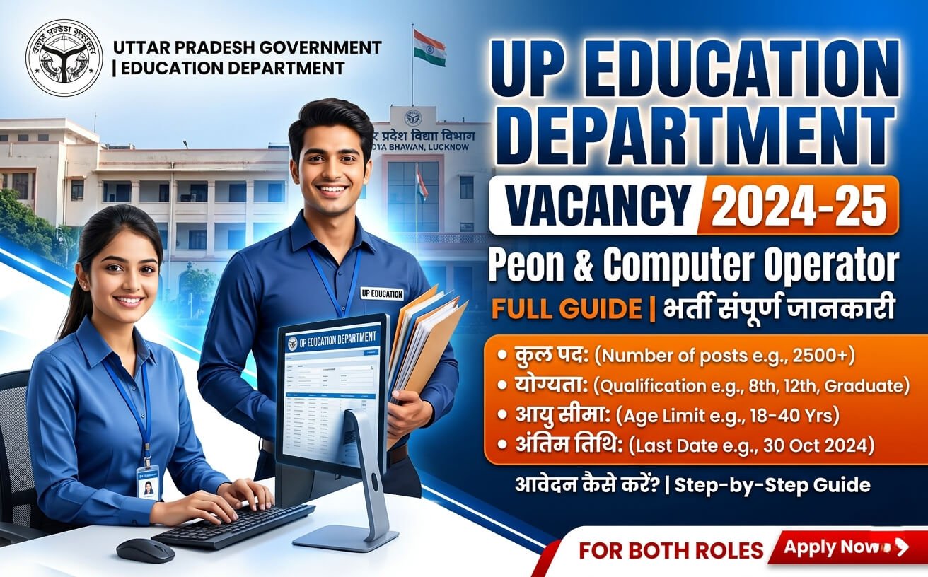 UP Education Department Peon and Computer Operator Vacancy – Full Guide