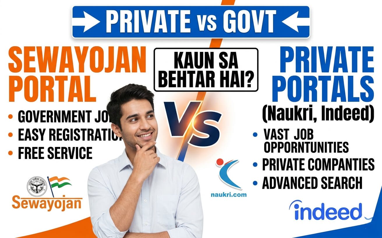 Sewayojan Portal Vs Private Job Portals (Naukri, Indeed) — Kaun Sa Behtar Hai?