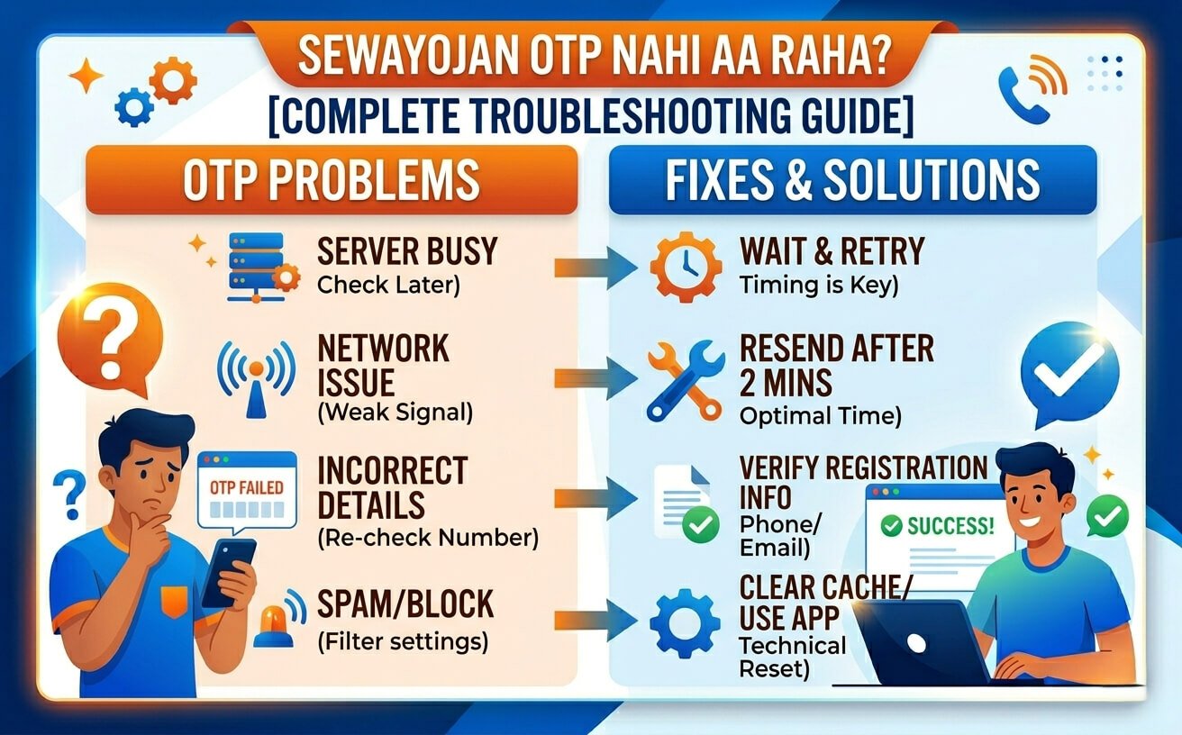 Sewayojan OTP Nahi Aa Raha — Kya Kare Aur Kaise Fix Kare