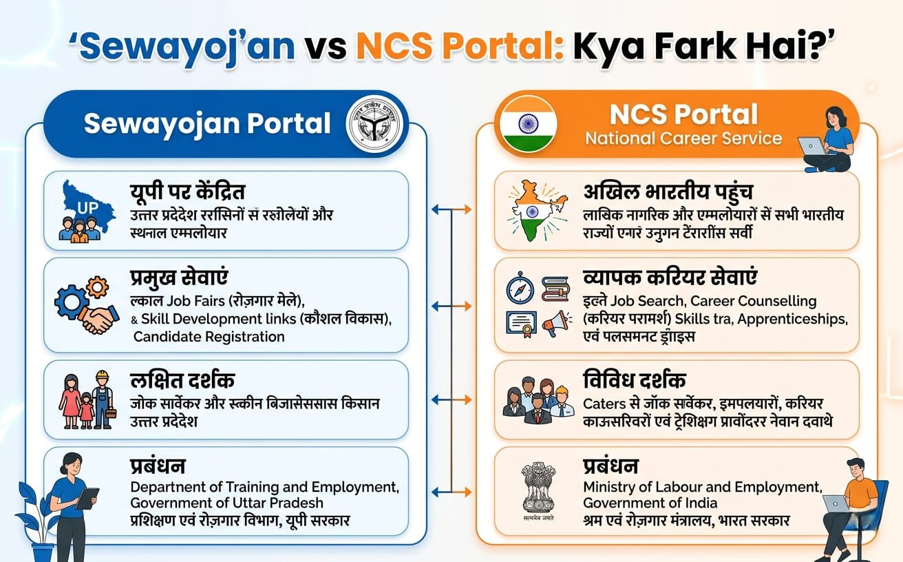 Sewayojan vs NCS Portal: Kya Fark Hai?