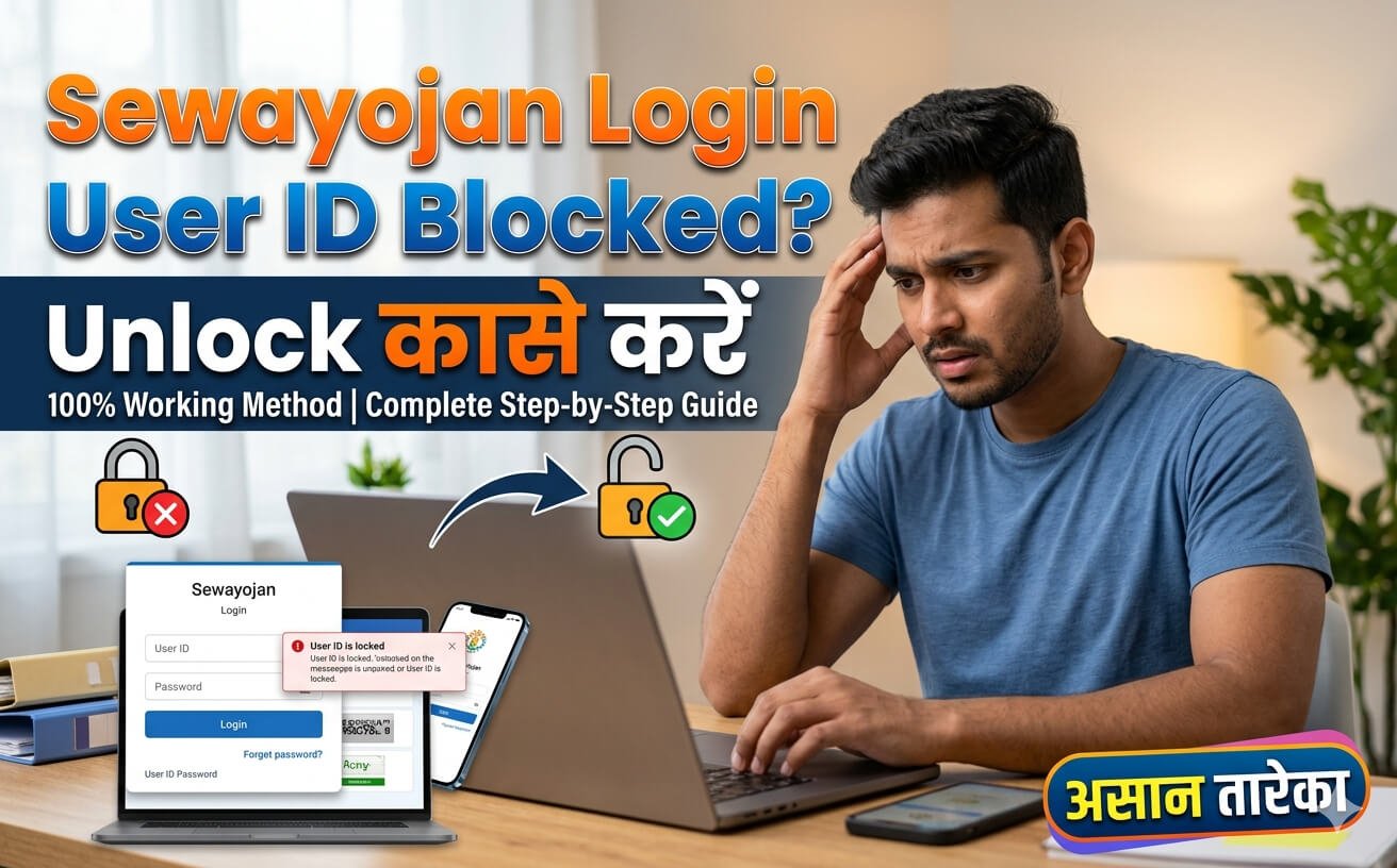 Sewayojan login user id blocked unlock kaise kare